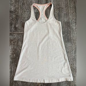 Lululemon Cool Racerback in light gray.